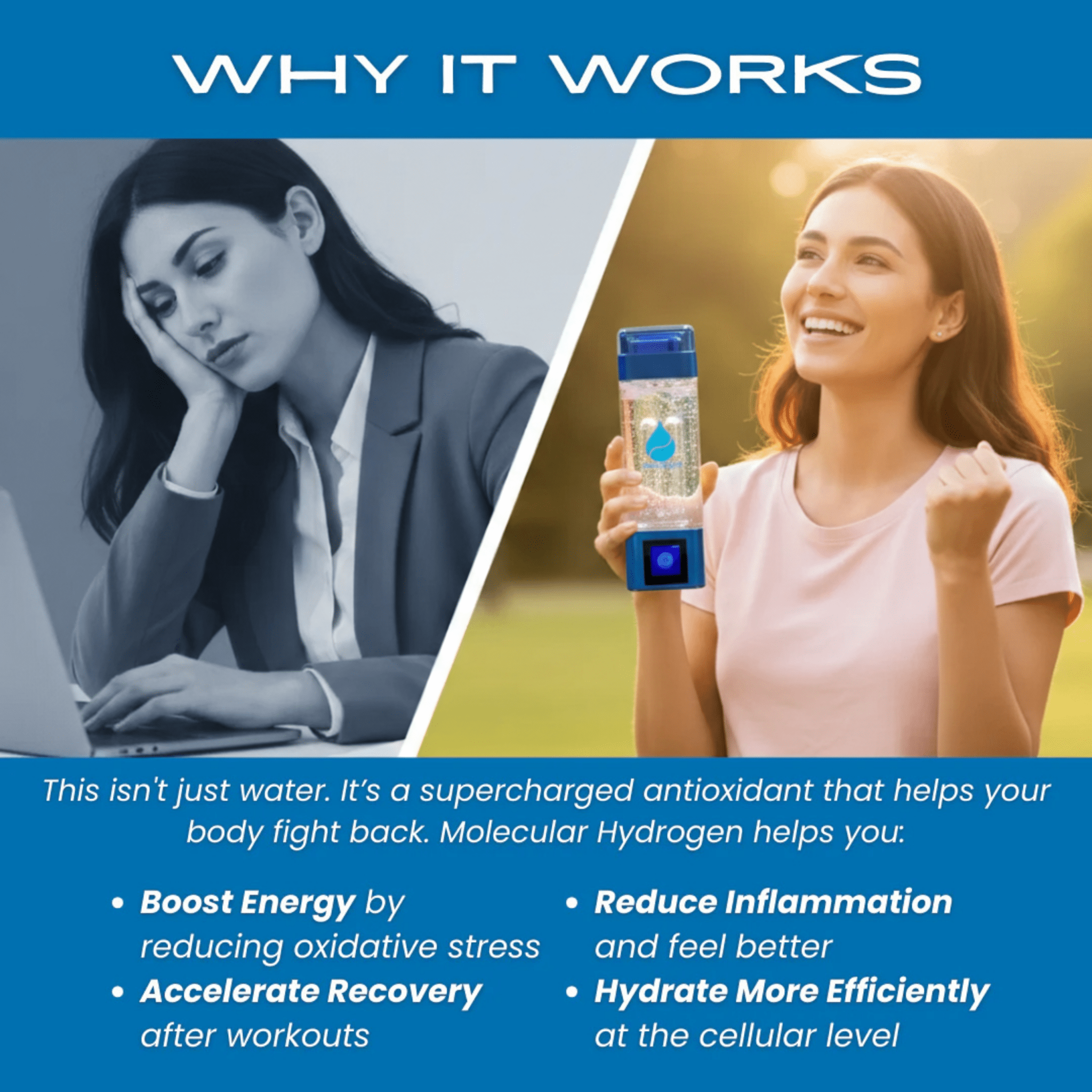 Therasage TheraH2Go+ Hydrogen Water Bottle & Inhalation Device