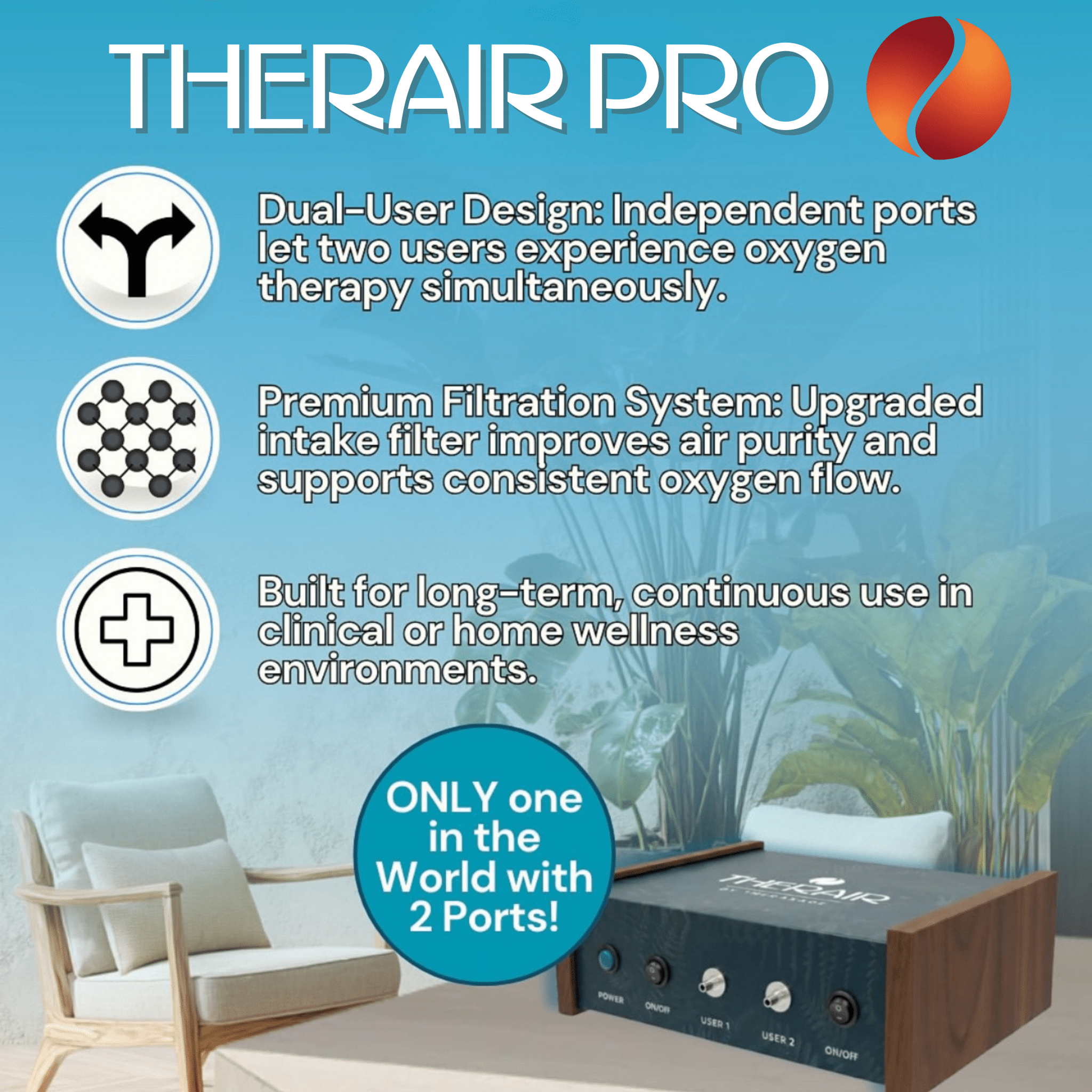 Therasage TherAir Pro Light Activated Energized Oxygen System