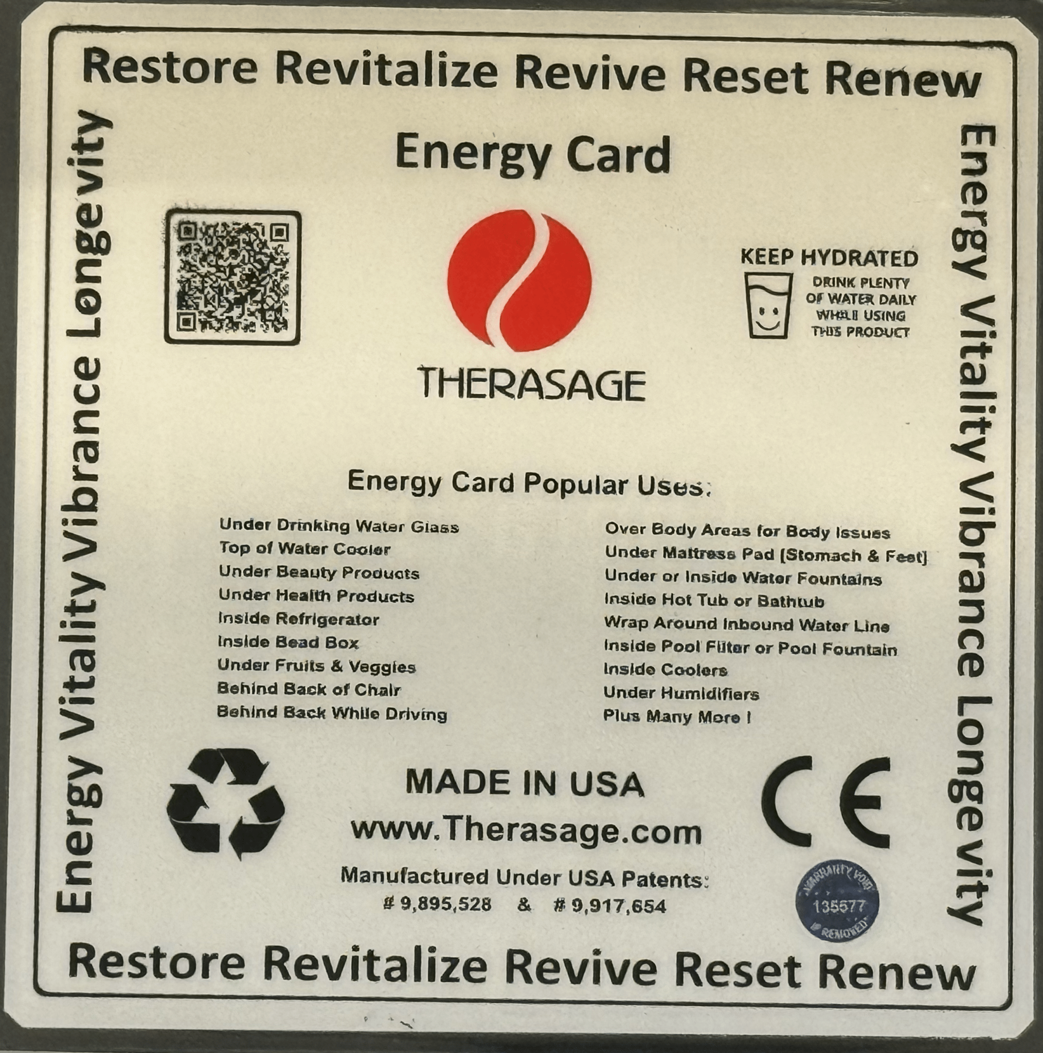 Therasage TheraVibe - 6x6 Card - Energy