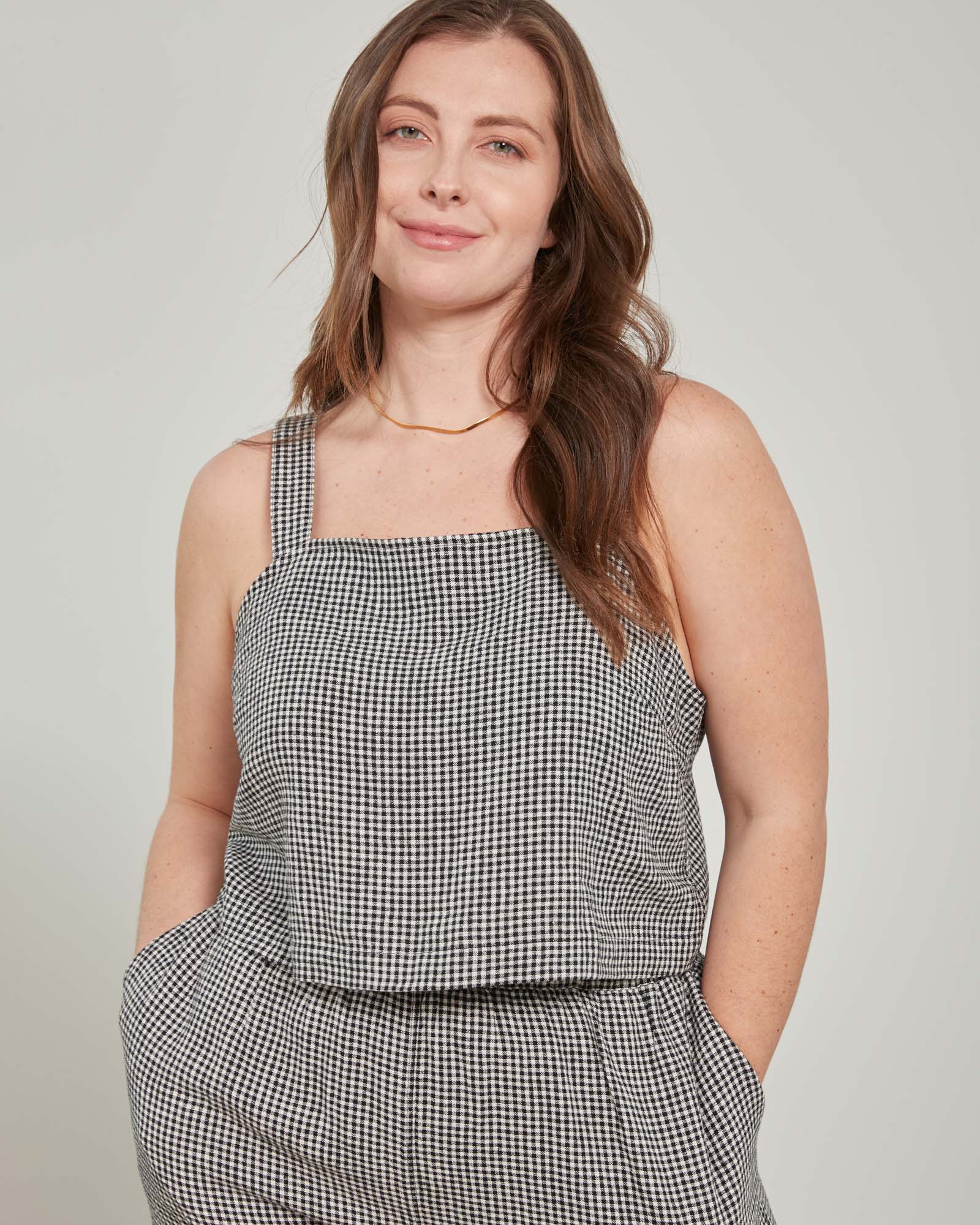 United By Blue Linen Cropped Tank