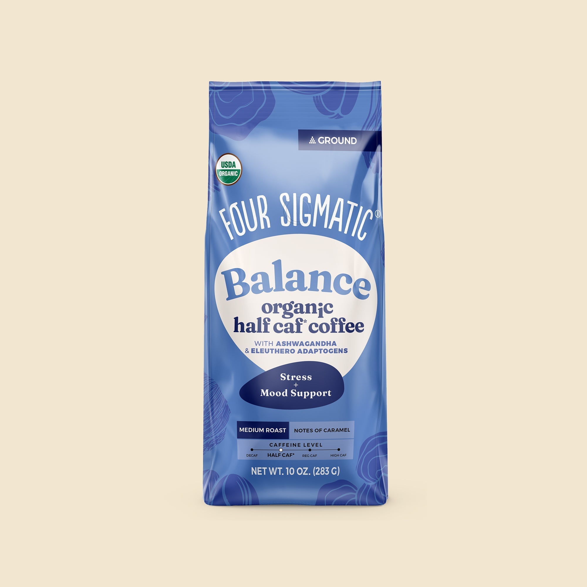US Four Sigmatic Balance Half Caf Ground Coffee - Medium