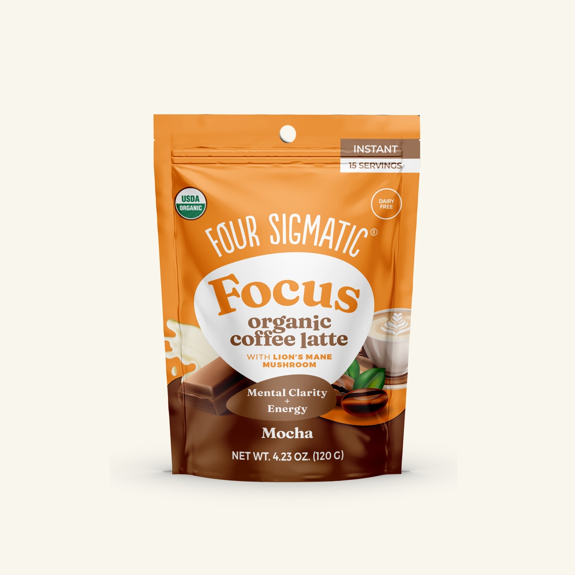 US Four Sigmatic Focus Organic Coffee Latte - Mocha