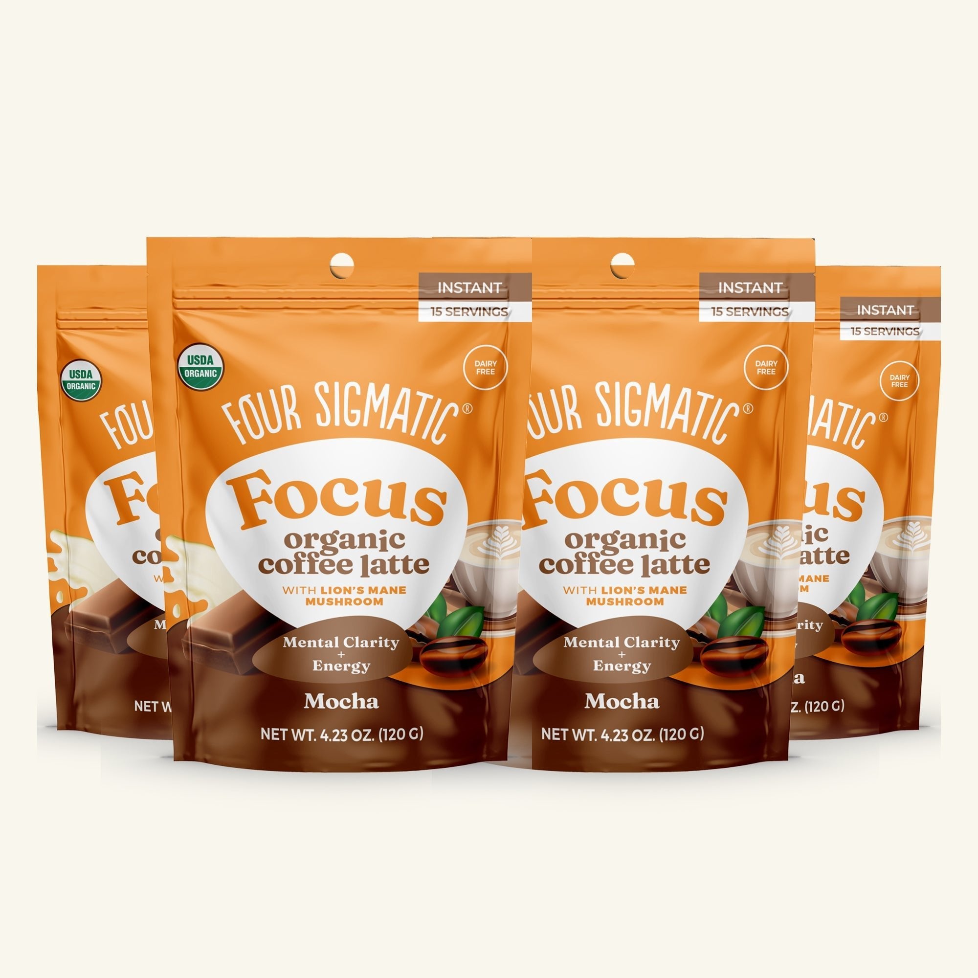 US Four Sigmatic Focus Organic Coffee Latte - Mocha