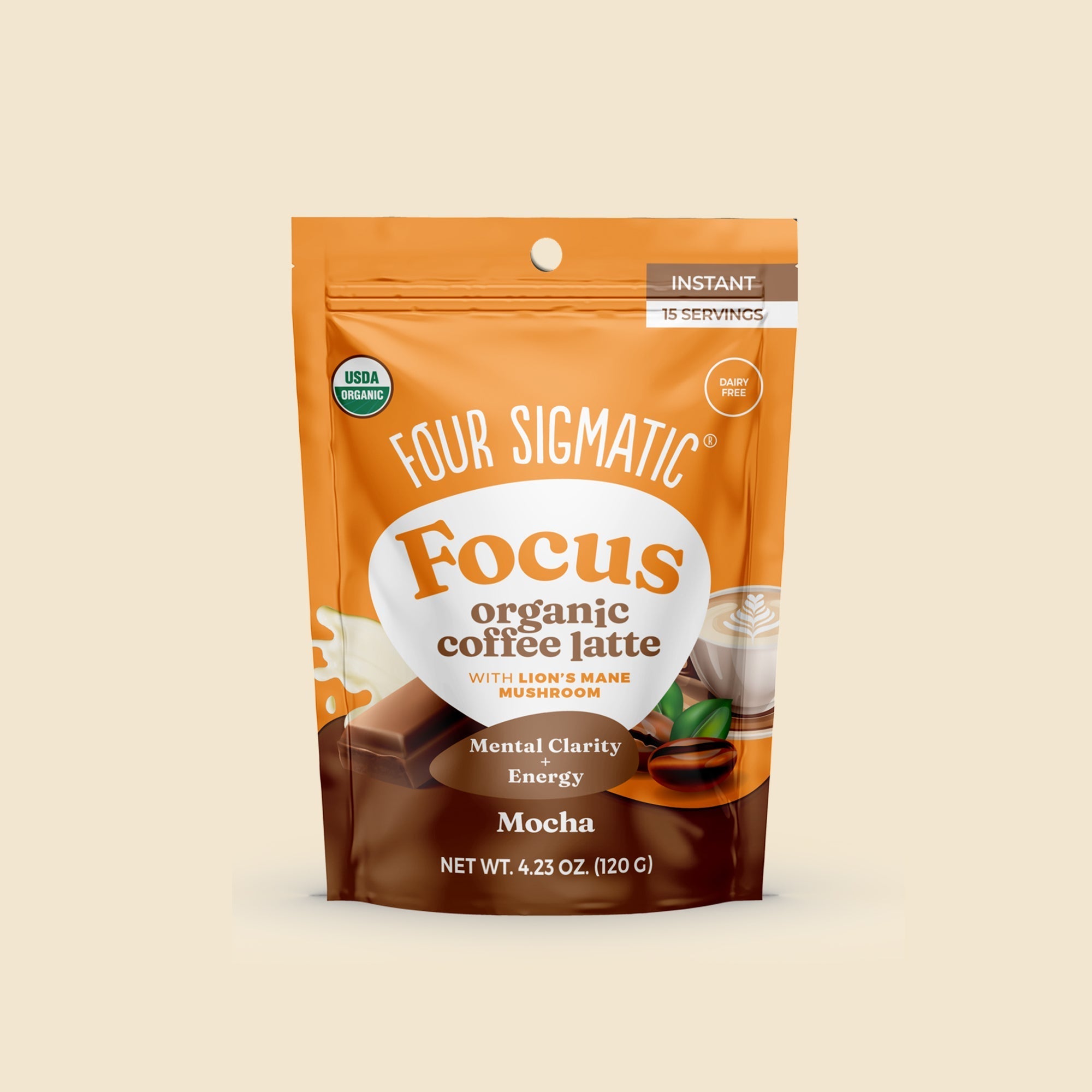 US Four Sigmatic Focus Organic Coffee Latte - Mocha