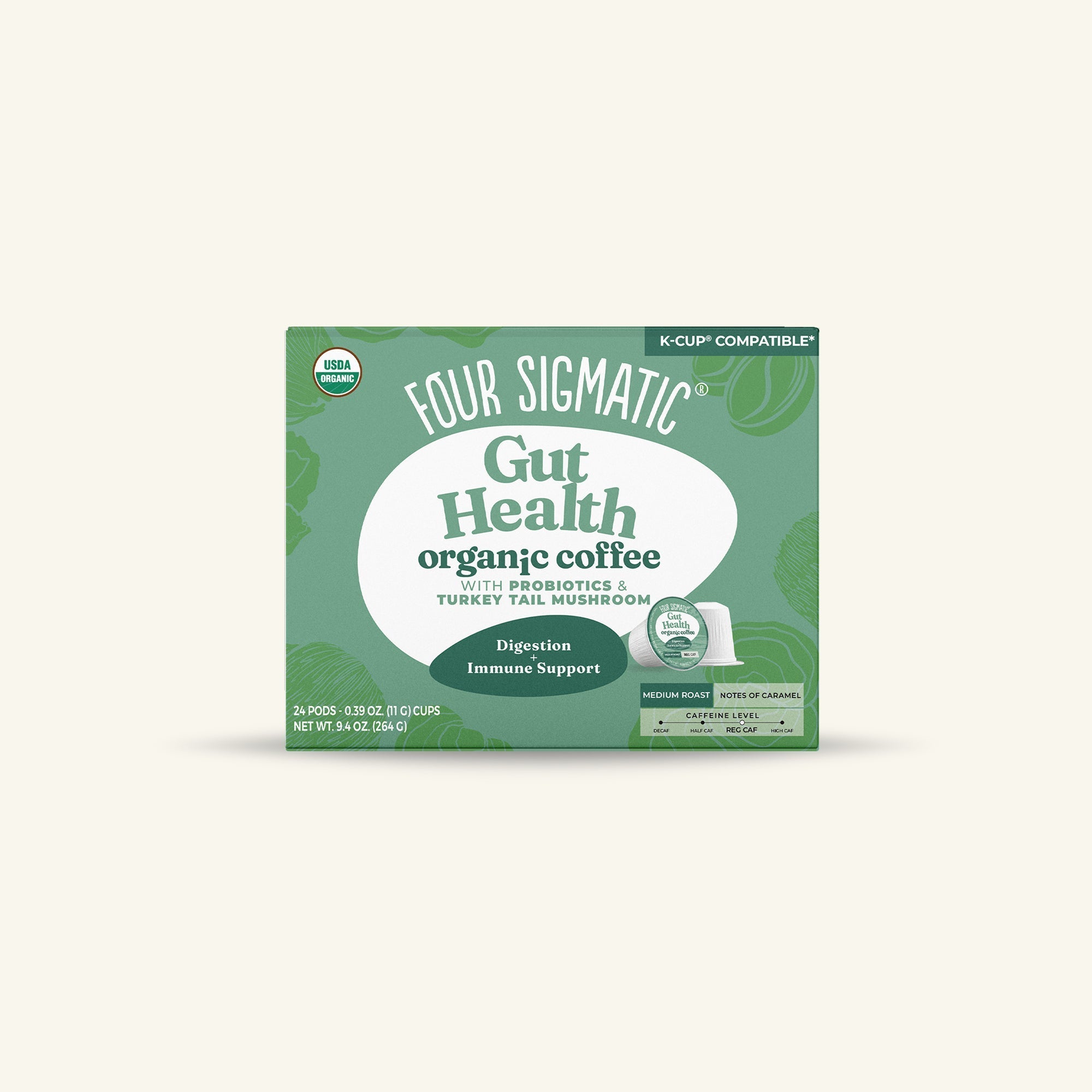 US Four Sigmatic Gut Health Coffee Pods (24ct)