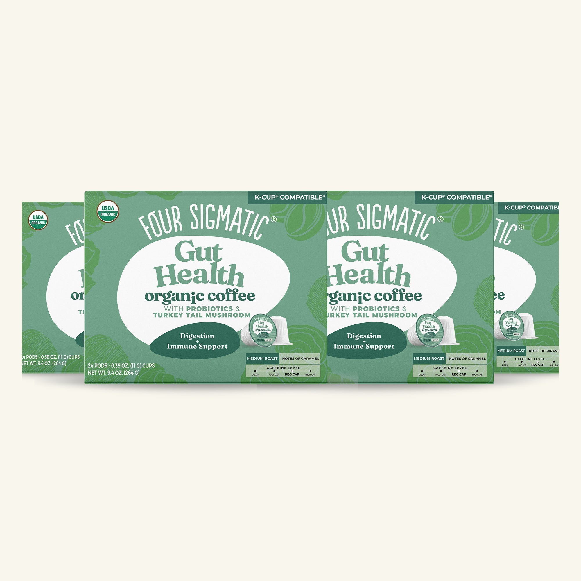US Four Sigmatic Gut Health Coffee Pods (24ct)