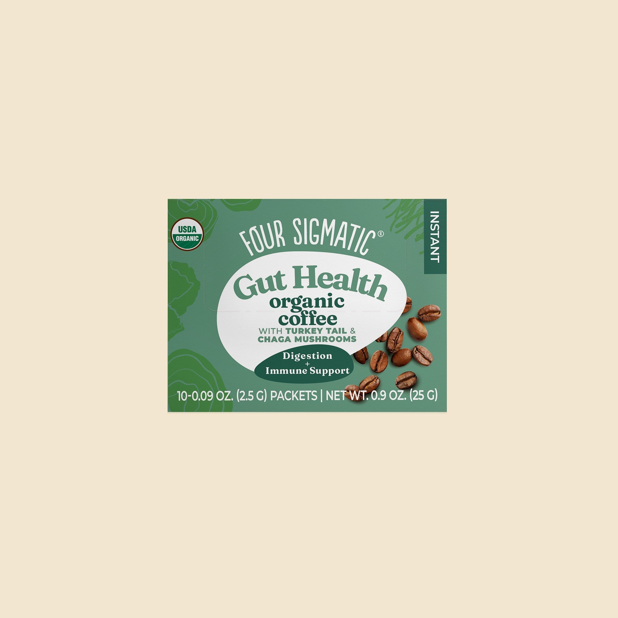 US Four Sigmatic Gut Health Instant Coffee, Packets