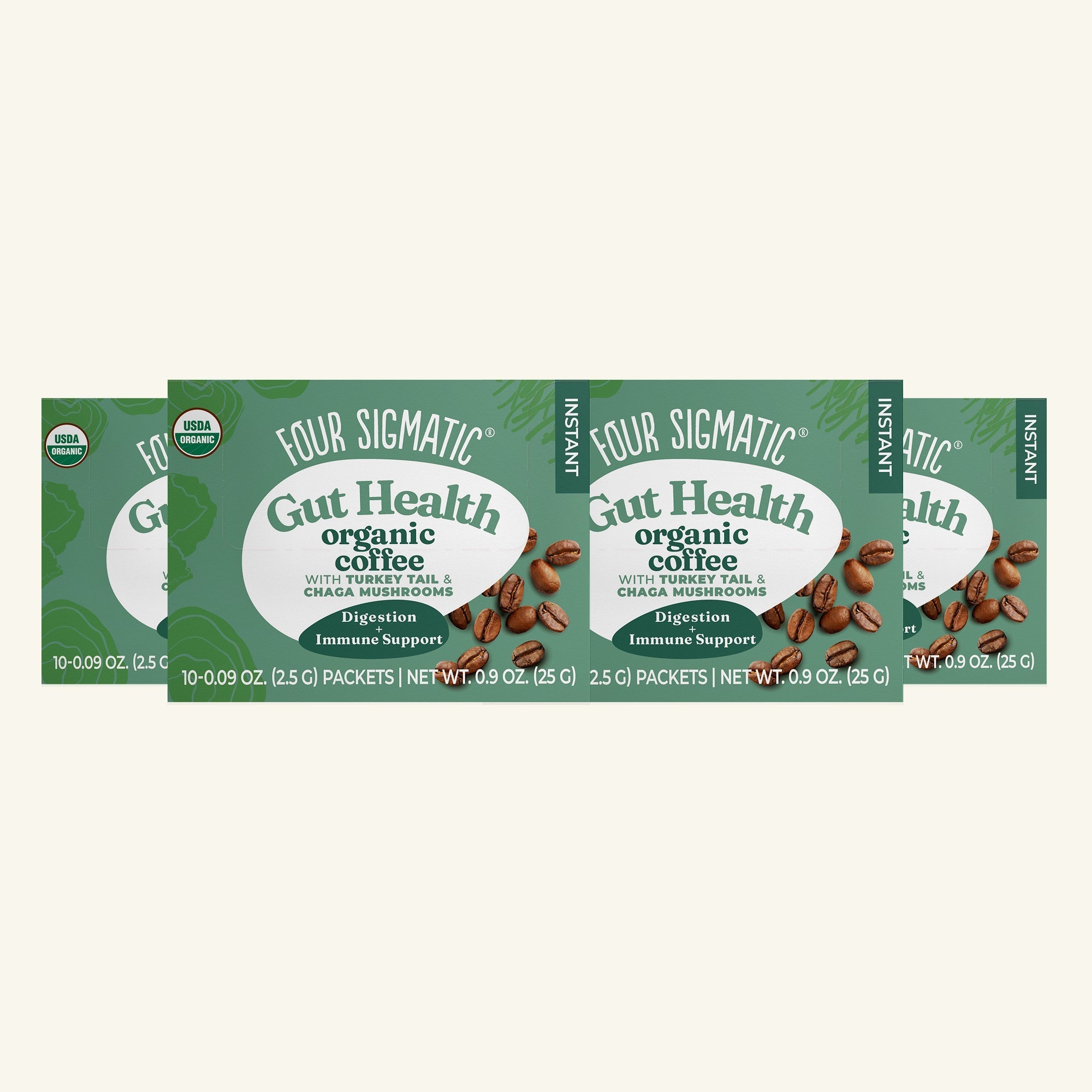 US Four Sigmatic Gut Health Instant Coffee, Packets