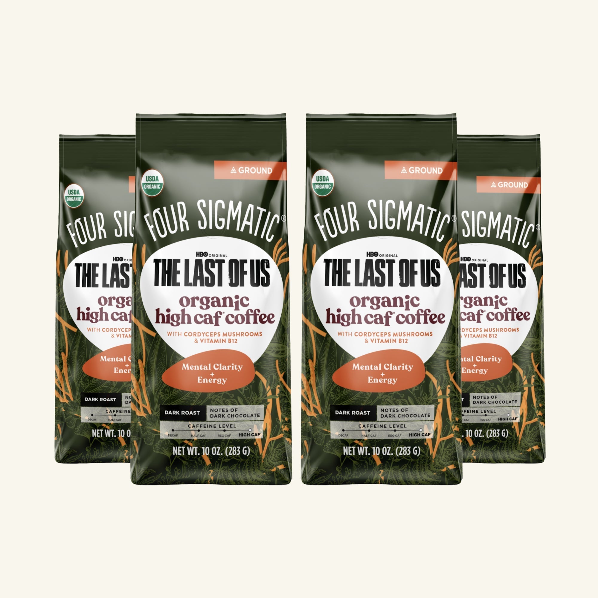 US Four Sigmatic HBO Original The Last Of Us - Organic High Caf Ground Coffee