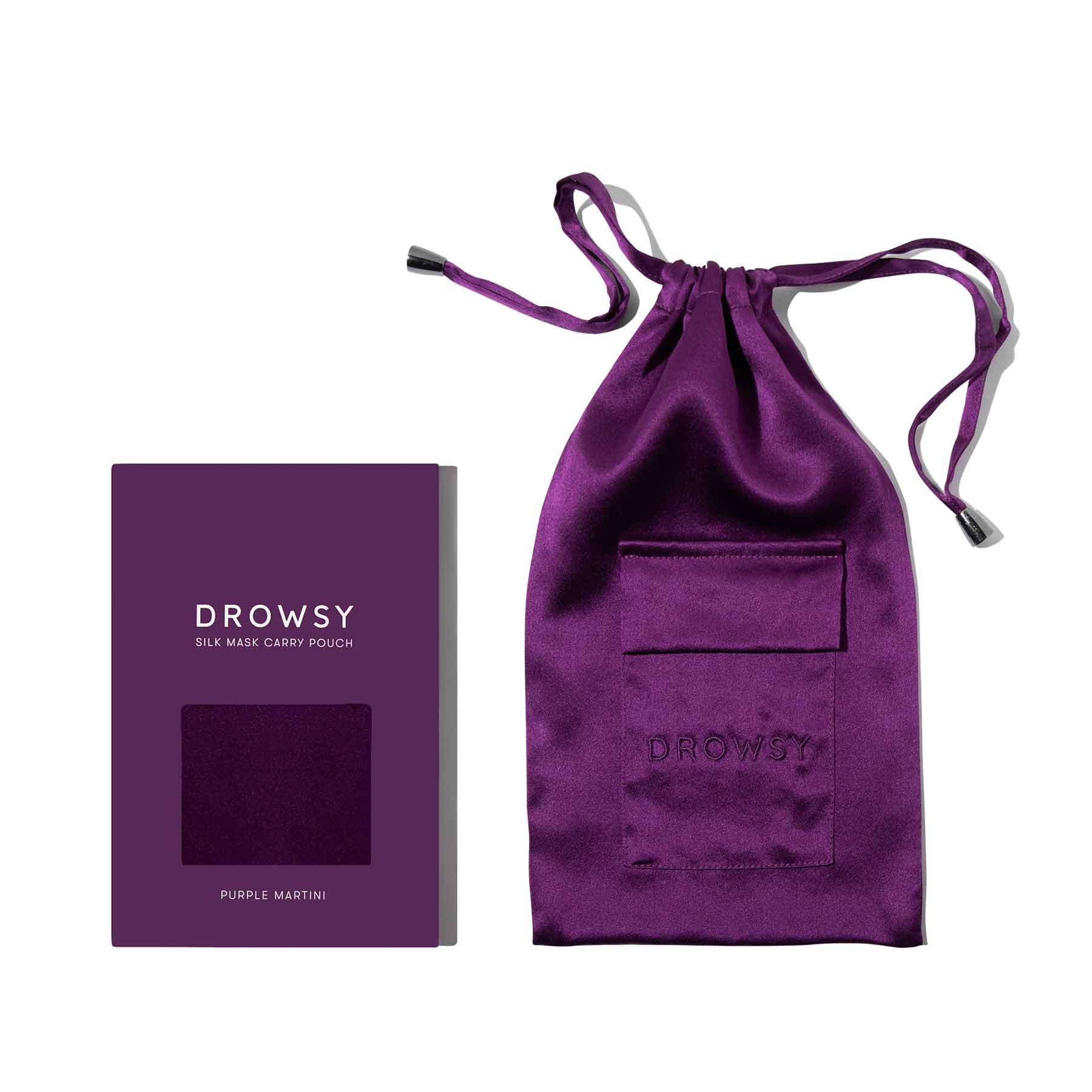 USA - DrowsyB2B Purple Martini Silk Carry Pouch