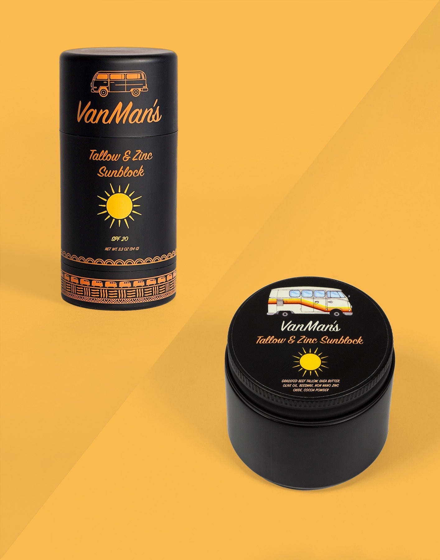 VanMan VanMan’s Tallow & Zinc SunBlock - 2 oz