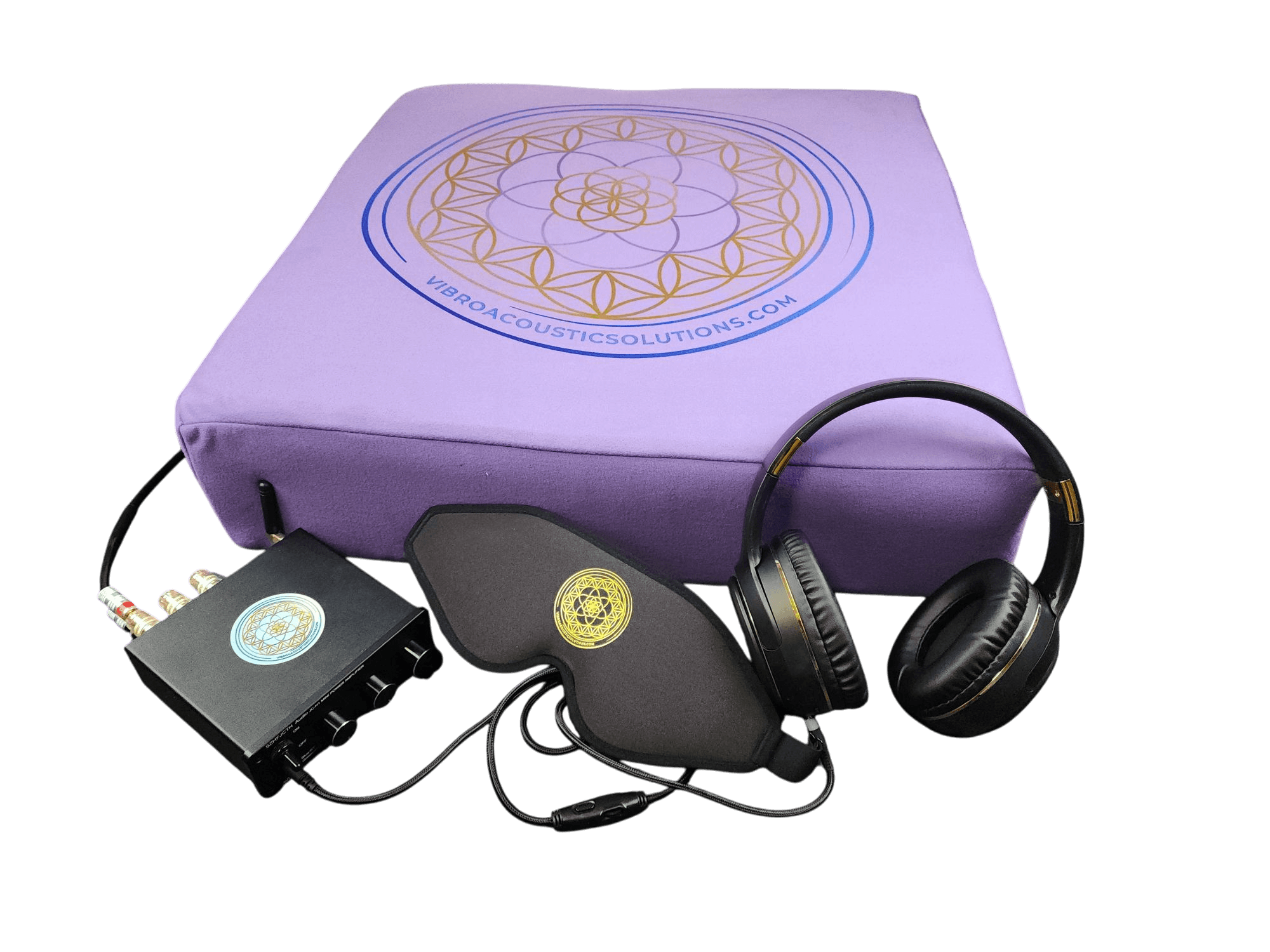 Vibroacoustic Solutions Vibroacoustic Therapy Meditation Cushion bundle with custom amplifier
