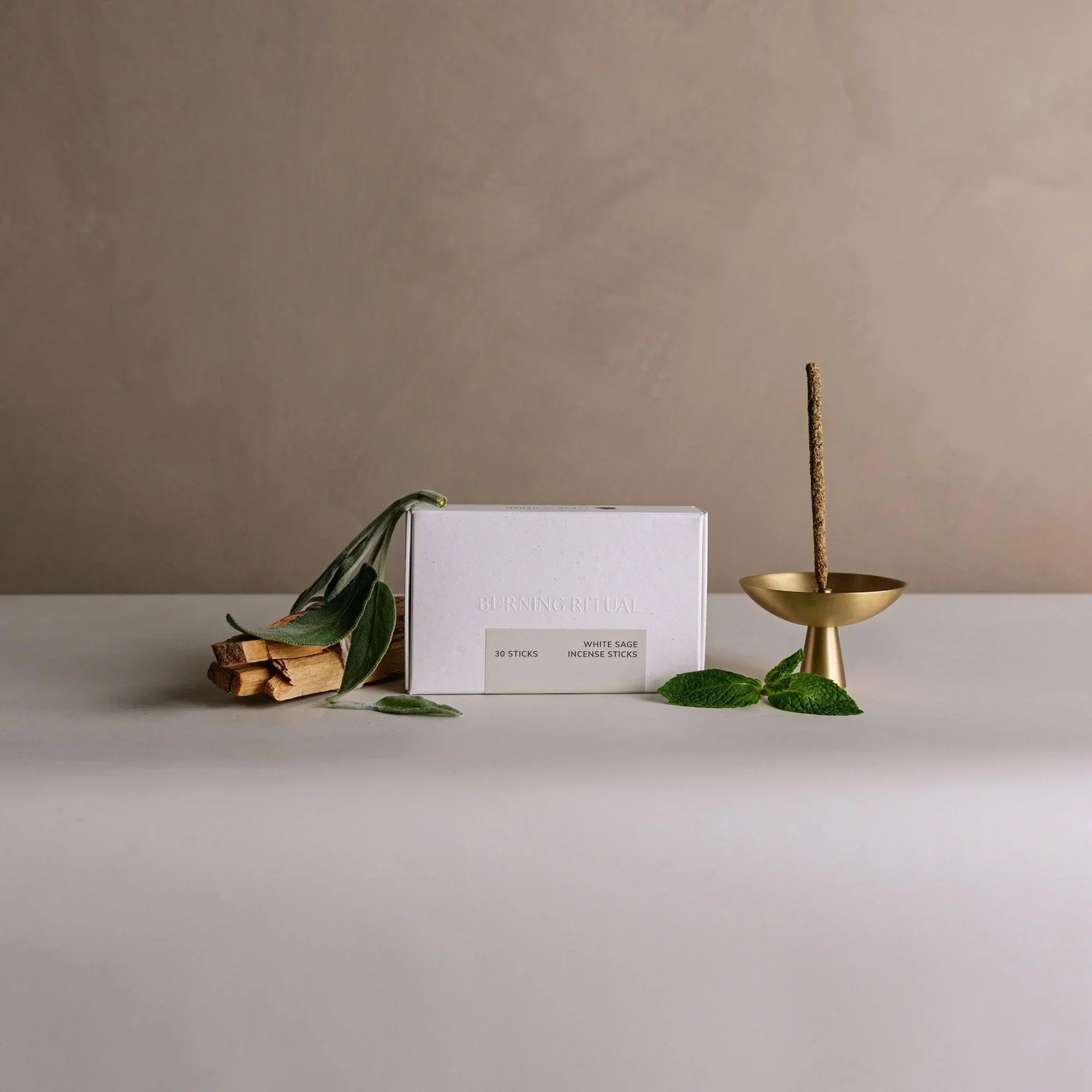 Mini varillas de incienso de salvia blanca enrolladas a mano | 30 varillas