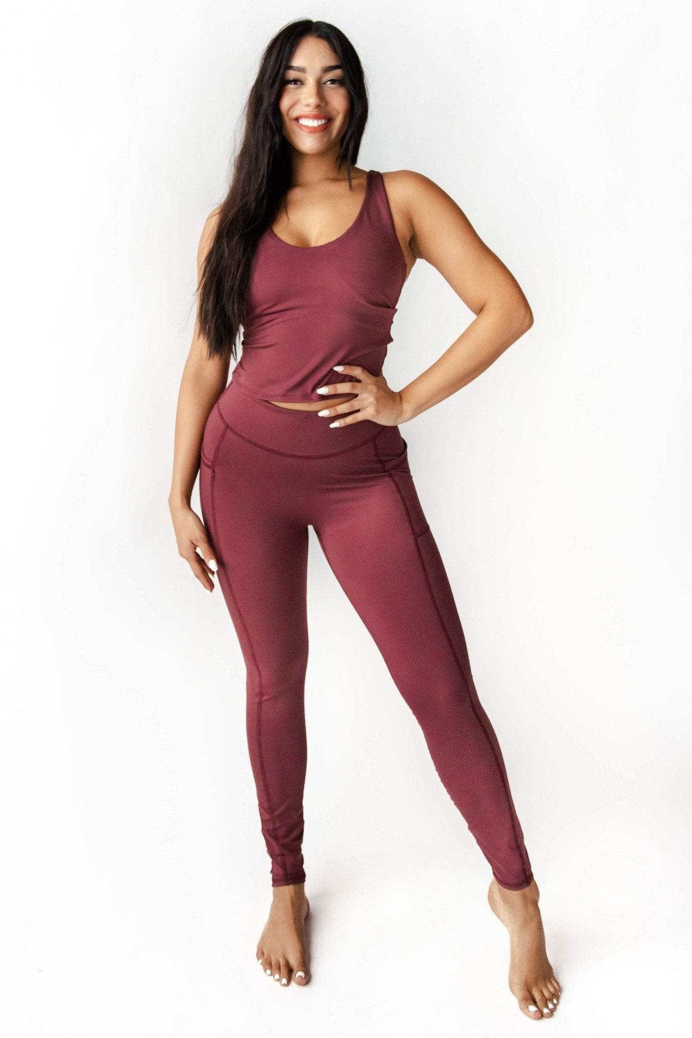 Yoga Democracy Nonstop Legging - Maroon