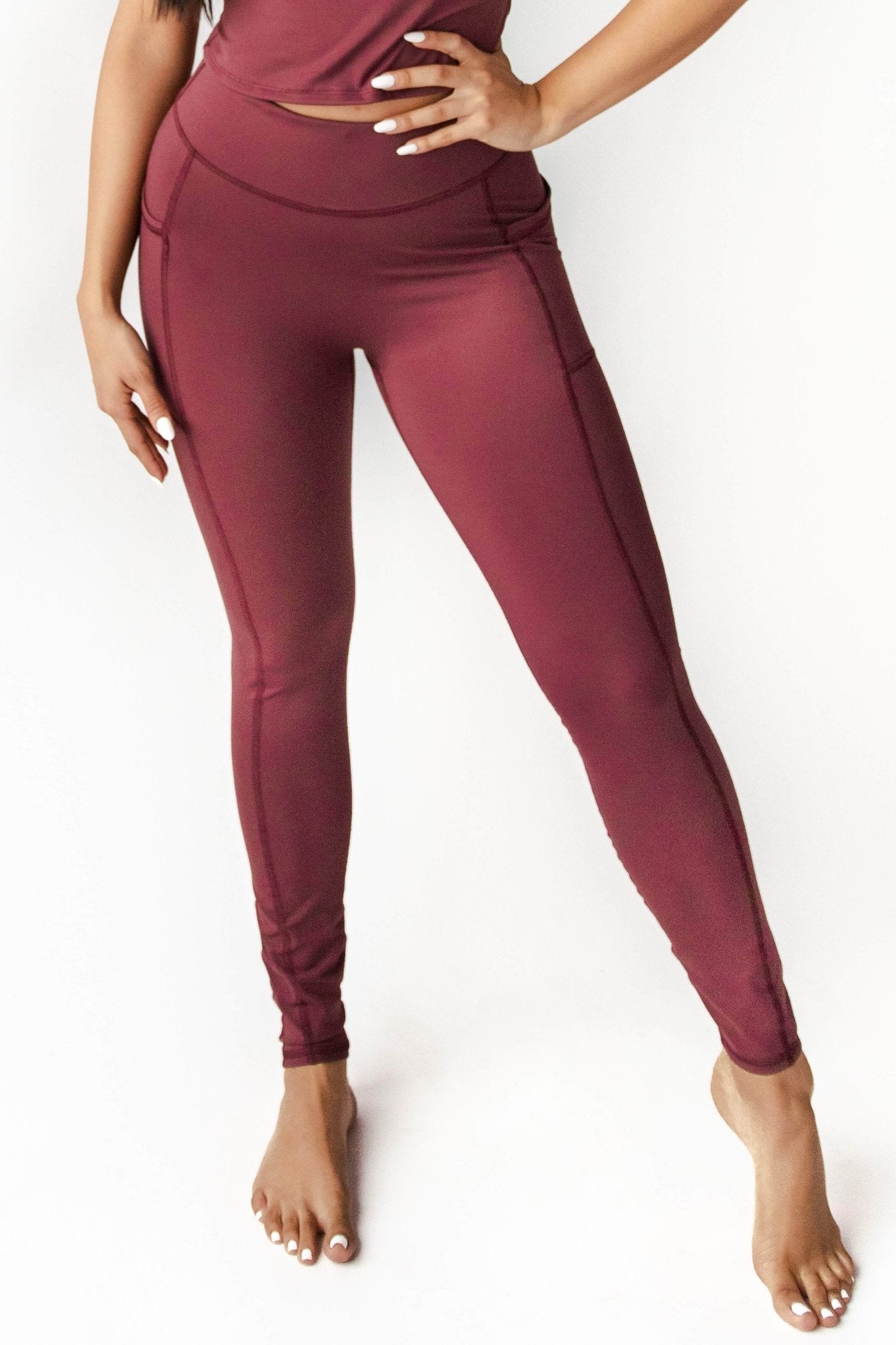 Yoga Democracy Nonstop Legging - Maroon