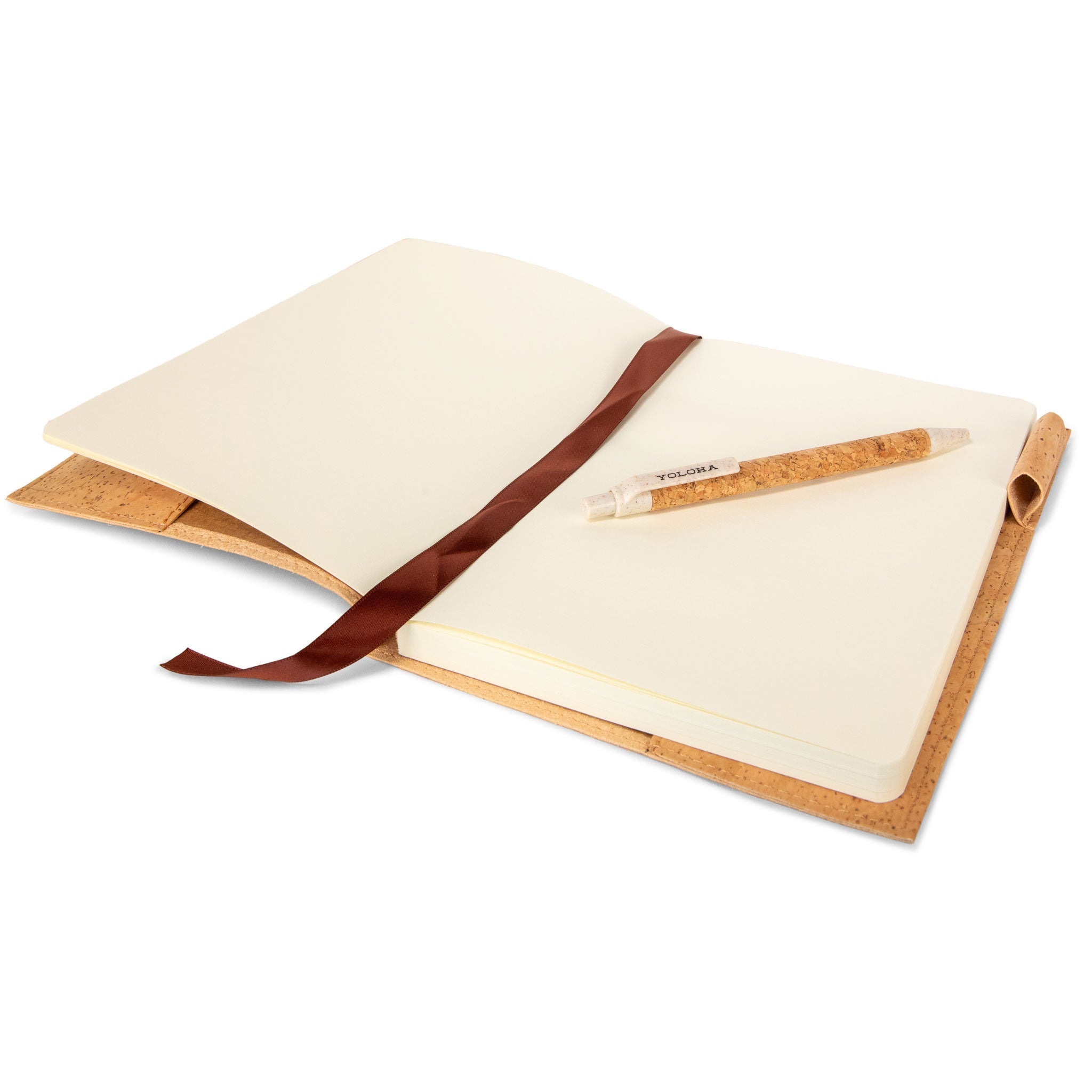 Yoloha Yoga Refillable Cork Journal Book