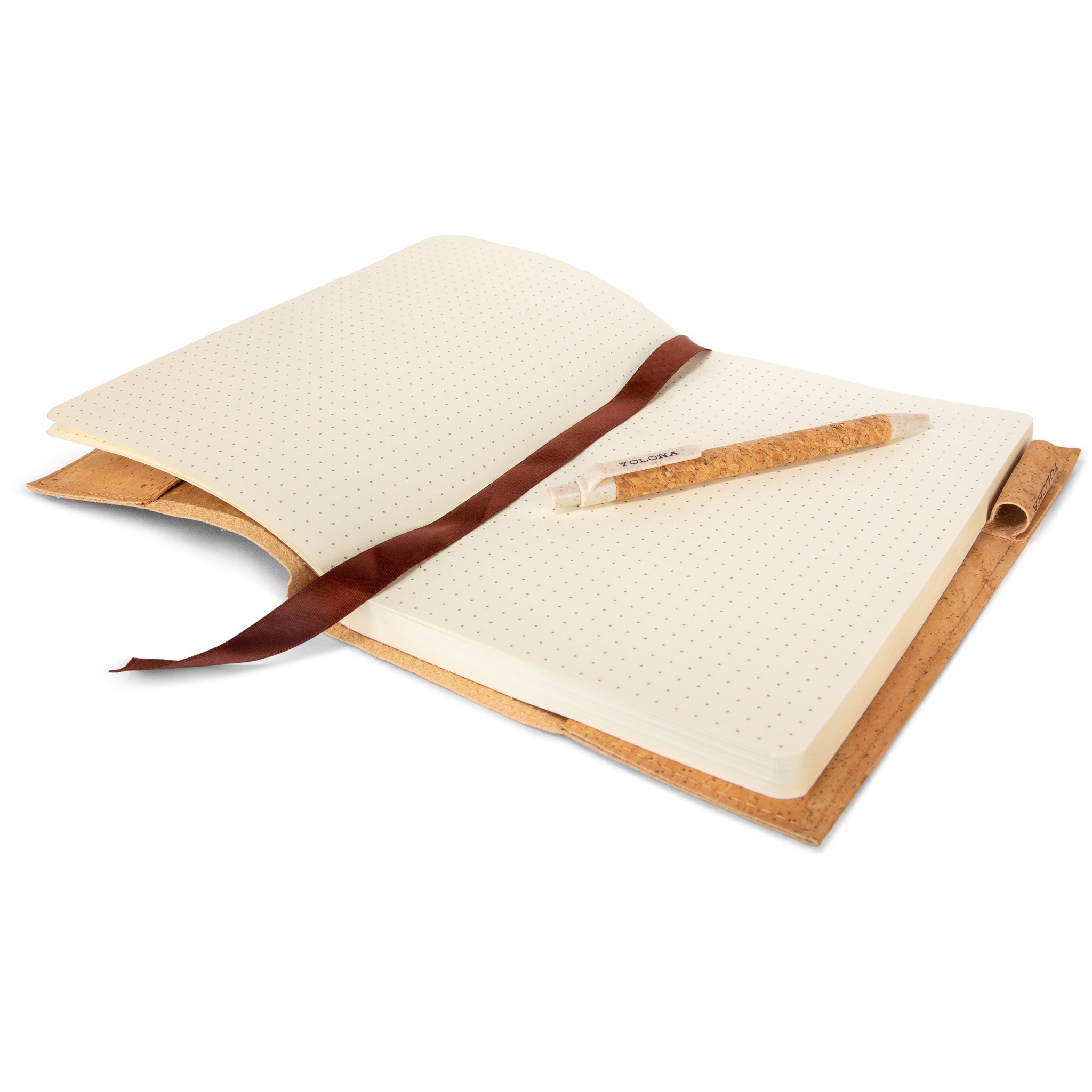 Yoloha Yoga Refillable Cork Journal Book